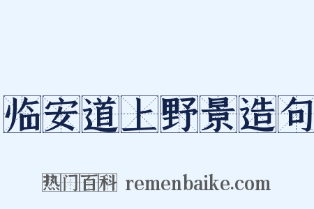 临安道上野景造句是什么意思的图片